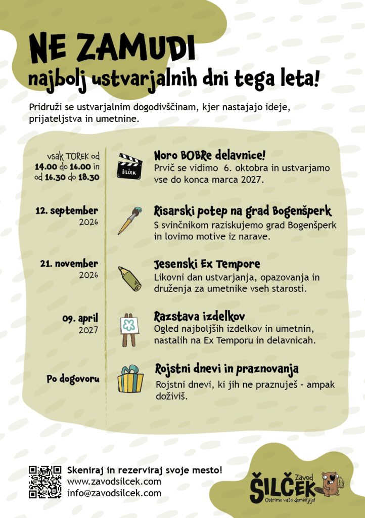 Termini noro bobrih ustvarjalnih delavnic, POŠ Jevnica